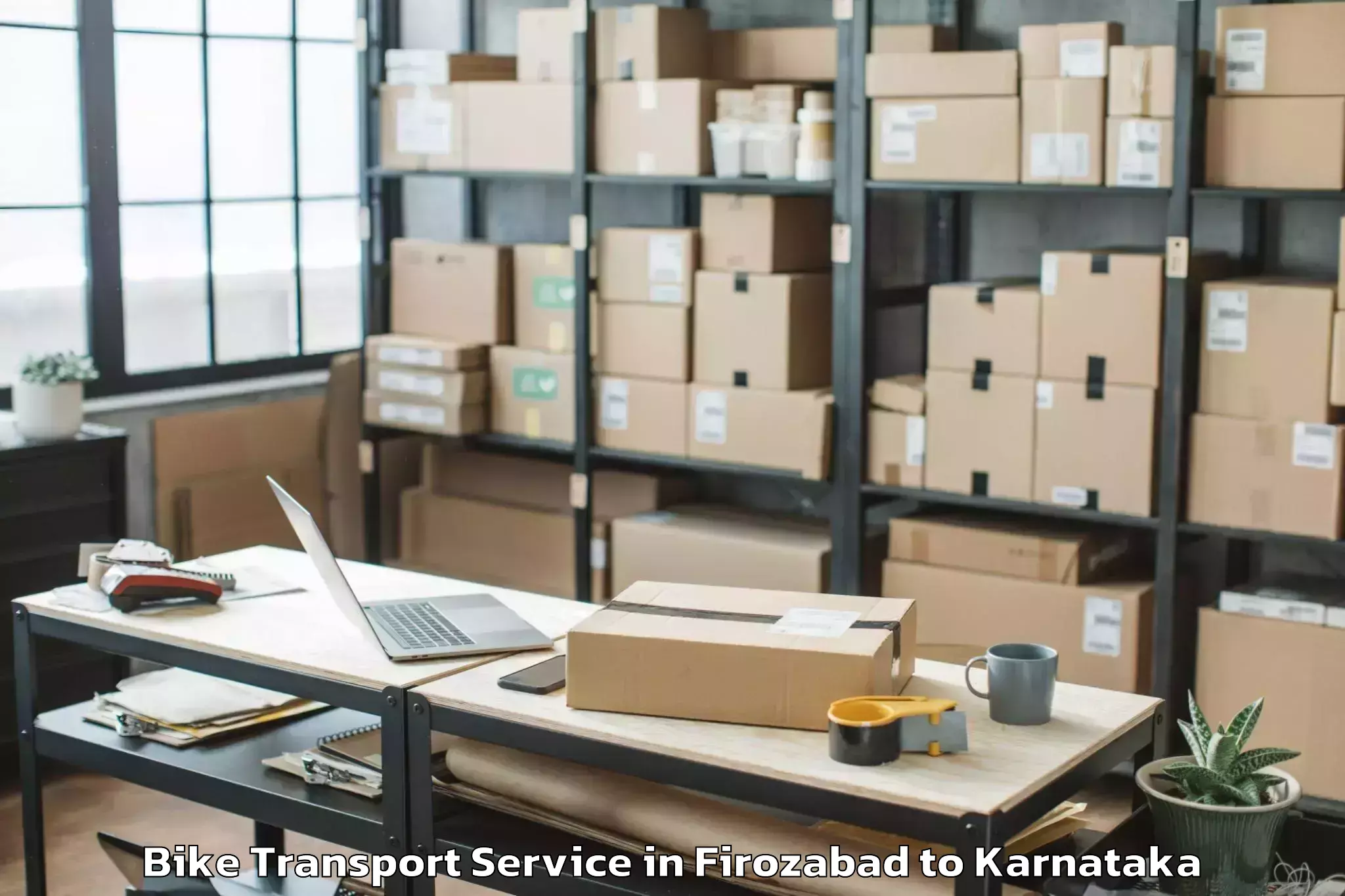 Affordable Firozabad to Panja Dakshin Kannad Bike Transport